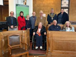 Rotary members with the Mayor - Bhim Saru